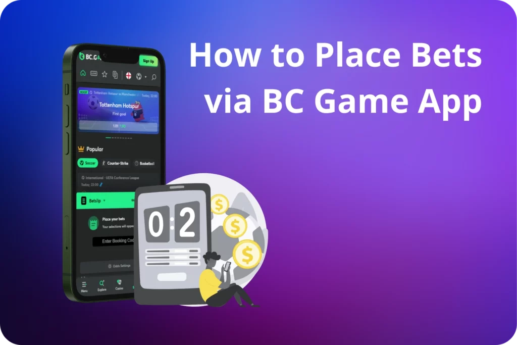 How to place a bet on BC Game app